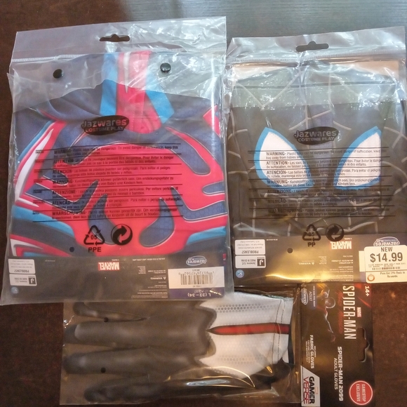 Miles Morales Spiderman 2099 3 piece costume set one size fits all - Picture 2 of 2